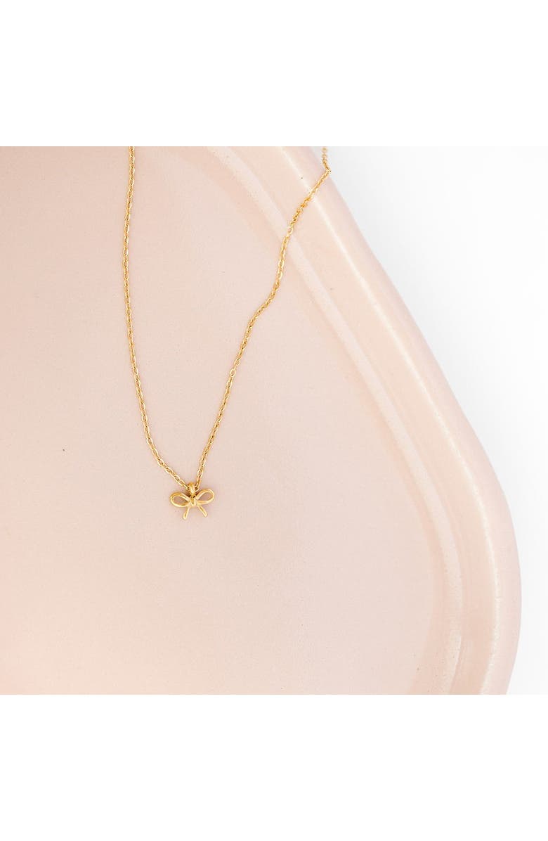Pip Pop Bow Pendant Necklace, Alternate, color, Gold