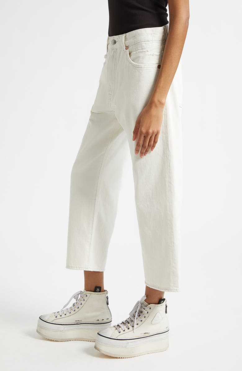 R13 X-BF Crossover Wide Leg Jeans, Alternate, color, Holden White Selvedge