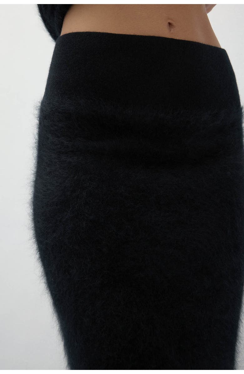 NAKED CASHMERE Francesca Brushed Cashmere Midi Skirt, Alternate, color, Black