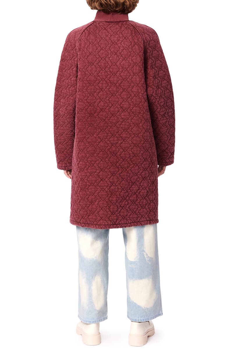 BERNIE Quilted French Terry Cardigan Coat, Alternate, color,