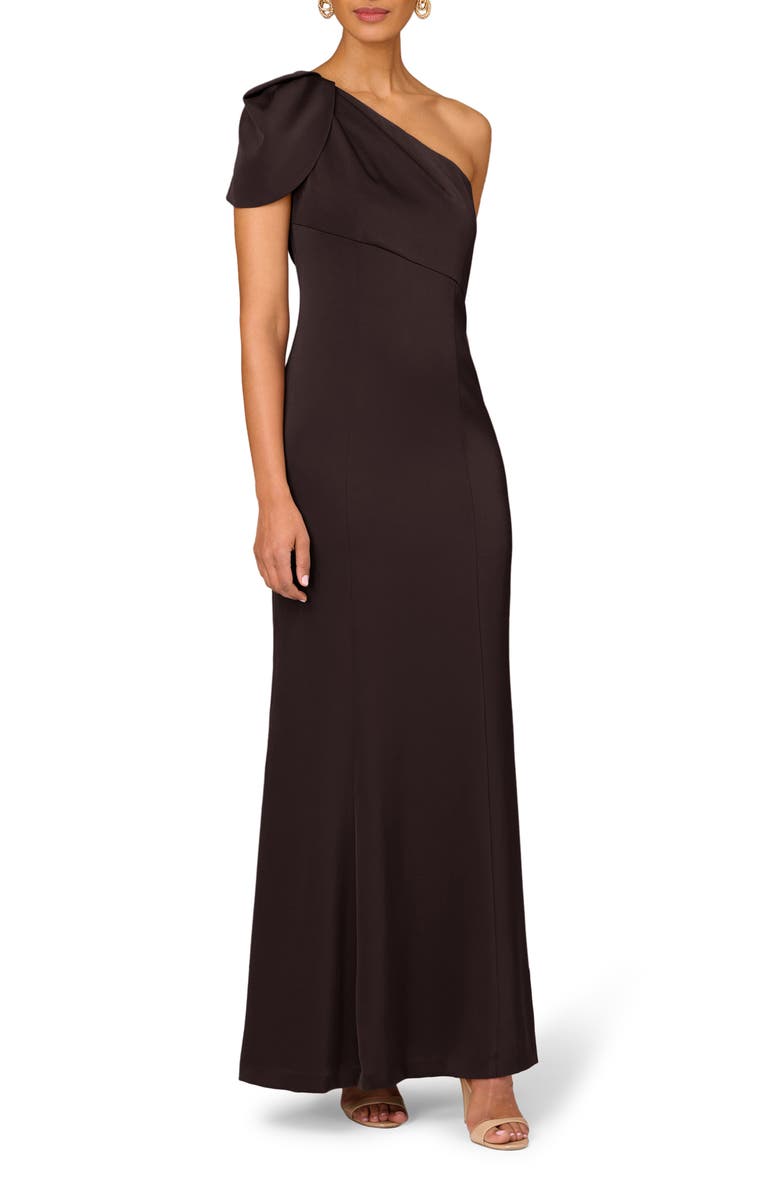 Aidan Mattox by Adrianna Papell One-Shoulder Mermaid Gown, Main, color,