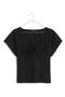 Twist Front Seamed Cotton Top