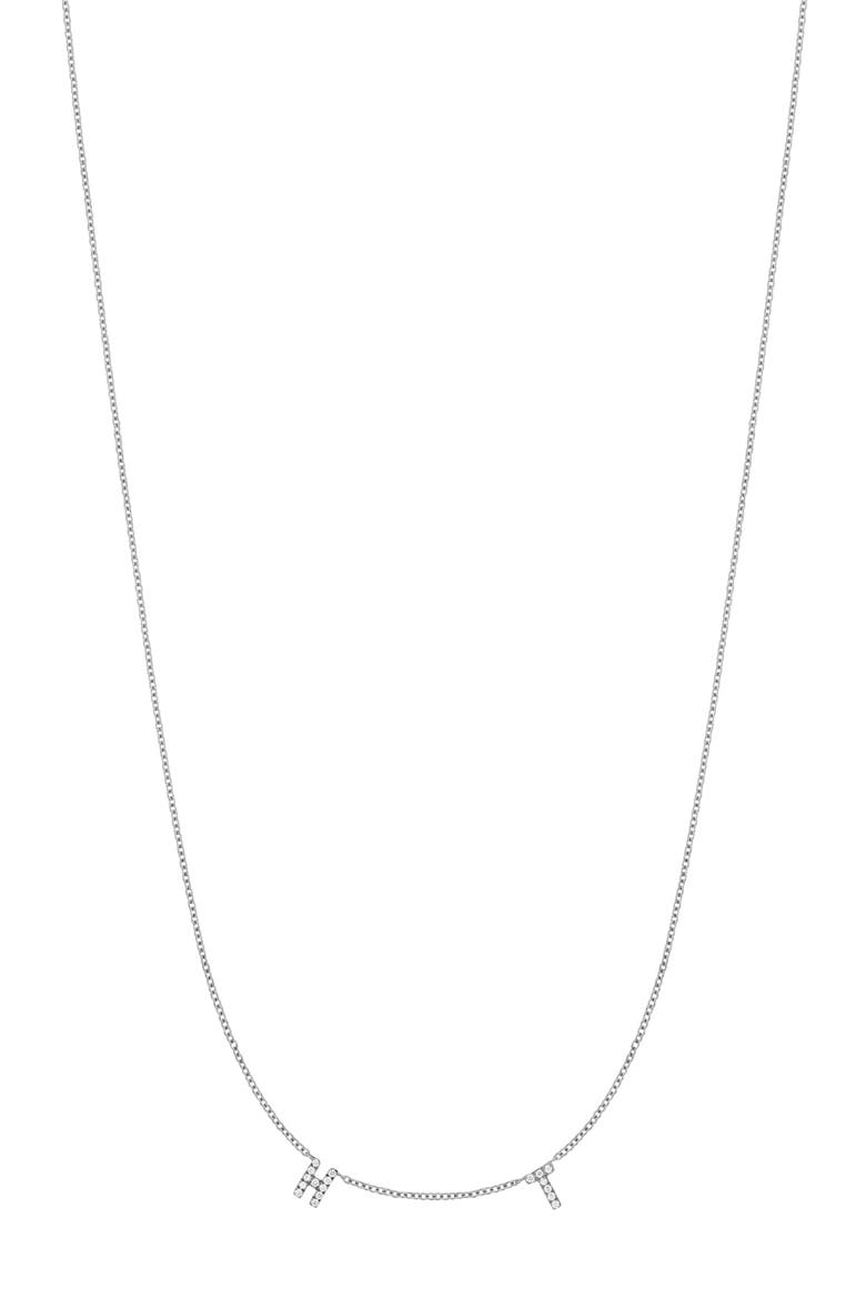 Icon Personalized Diamond Charm Necklace (Nordstrom Exclusive), Main, color, 18K WHITE GOLD - 2 CHARMS