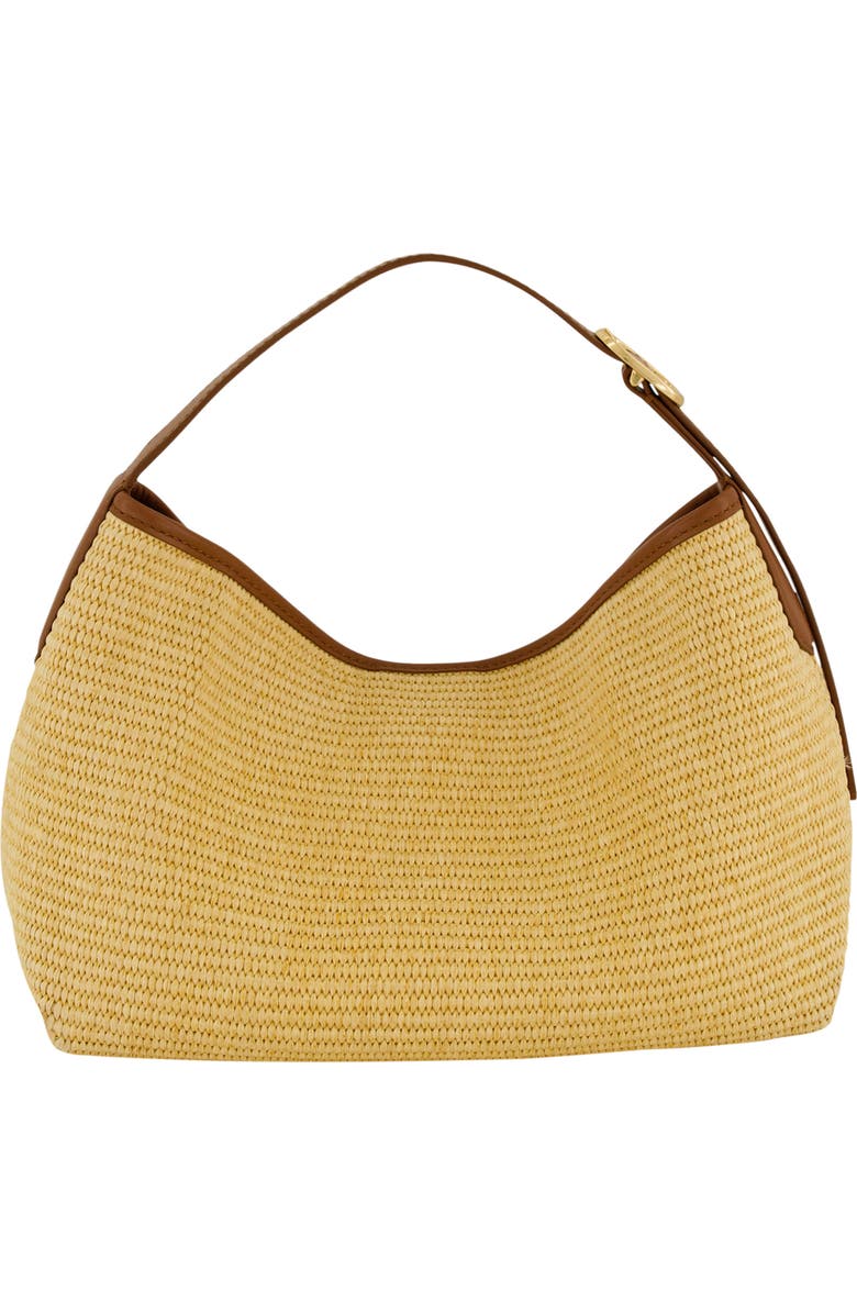 Vince Small Vivian Raffia Hobo Bag, Alternate, color, Natural