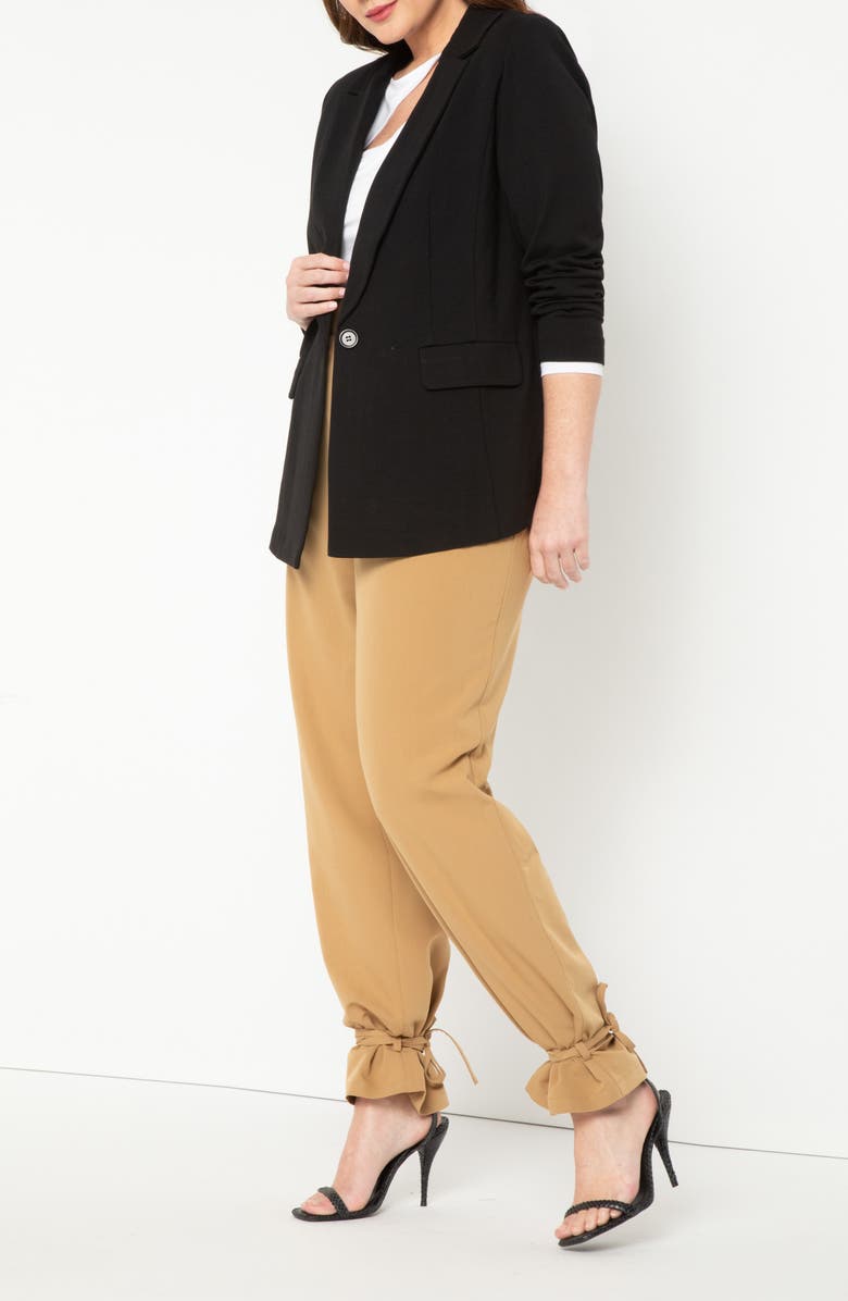 ELOQUII Ponte Knit Longline Blazer, Alternate, color,