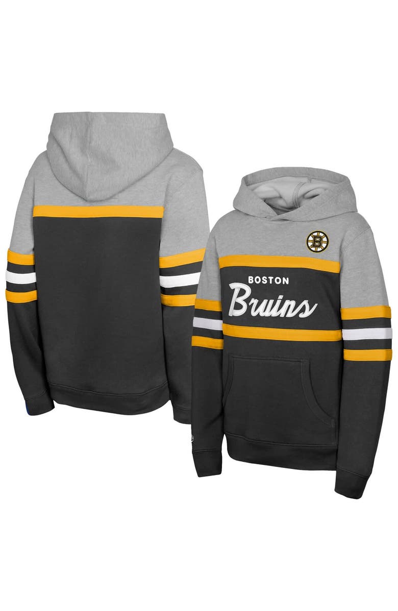 Mitchell & Ness Toddler Mitchell & Ness Black Boston Bruins Head Coach Hoodie, Main, color, Black