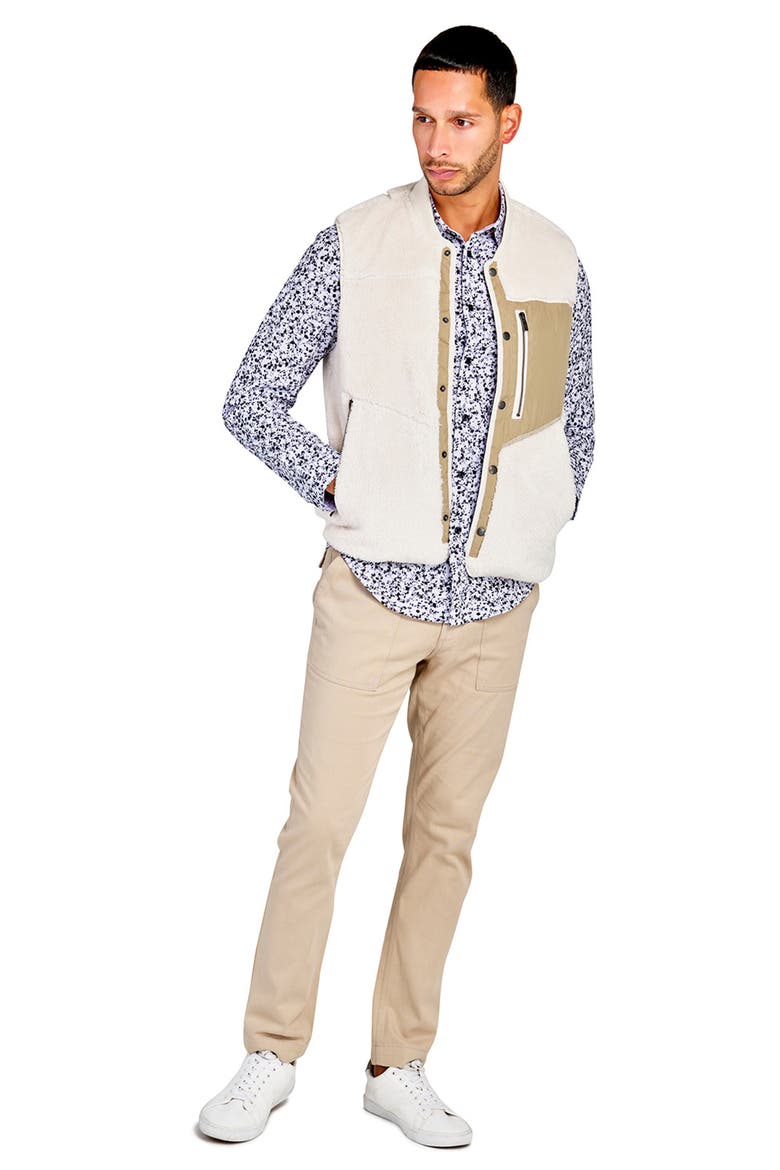 Solid Fuzzy Vest, Alternate, color, CREAM