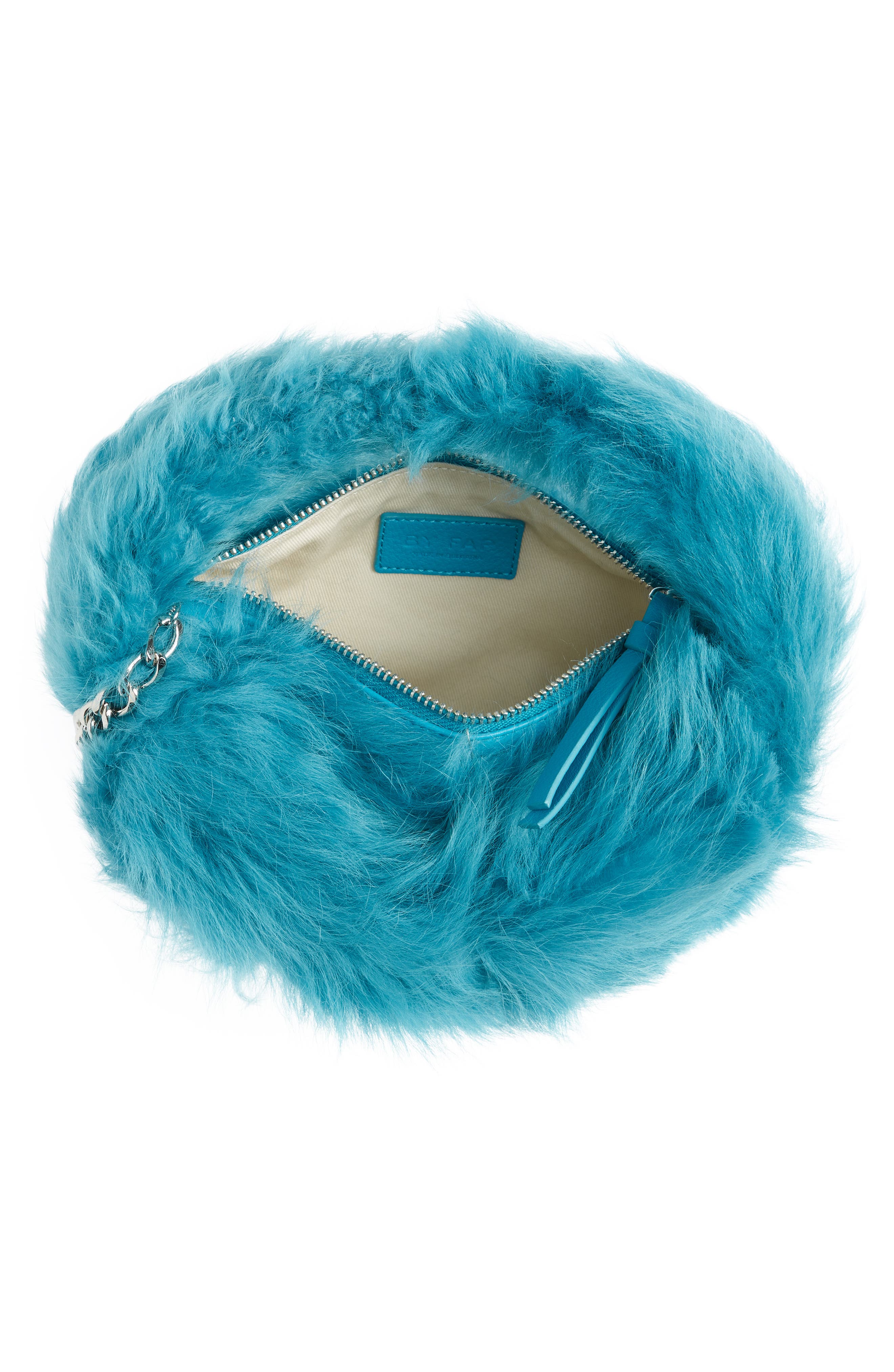 By Far Baby Cush Genuine Toscana Shearling Top Handle Bag, Alternate, color, 