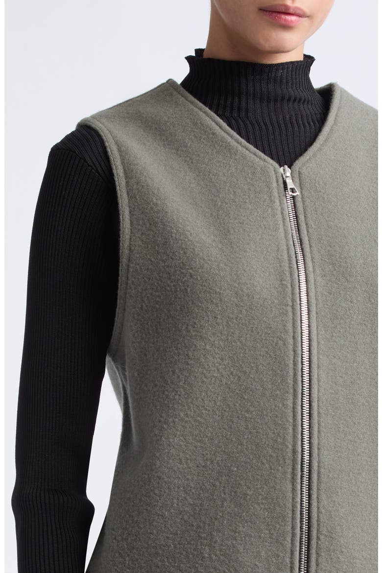 Wool Fleece Zip Vest, Alternate, color, ZINC FLEECE