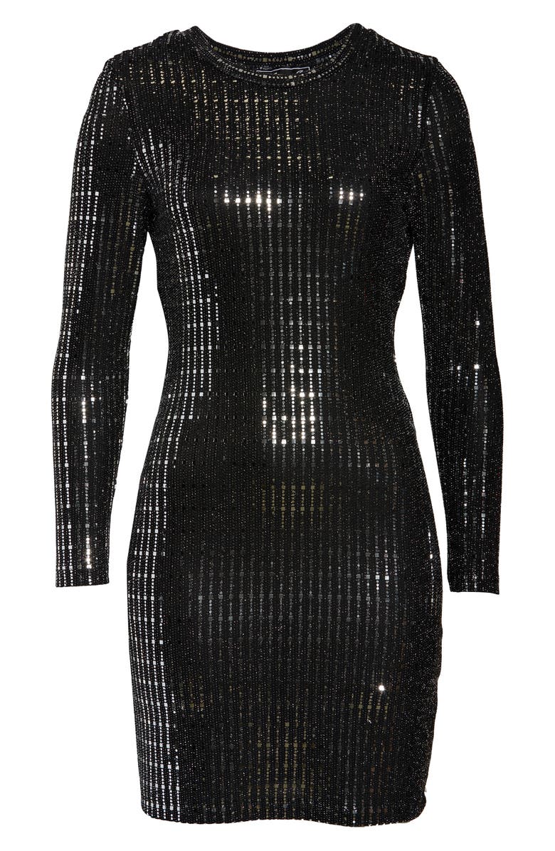 Morgan & Co. Sequin Long Sleeve Minidress, Alternate, color, 