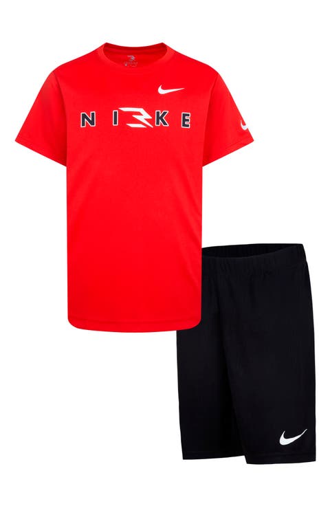 Kids' Wordmark Graphic T-Shirt & Shorts Set (Big Kid)