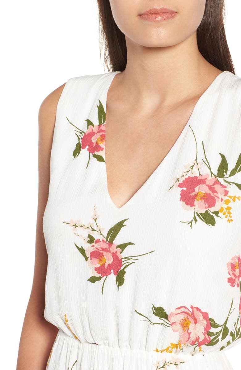 WAYF Sleeveless Blouson Midi Dress, Alternate, color,