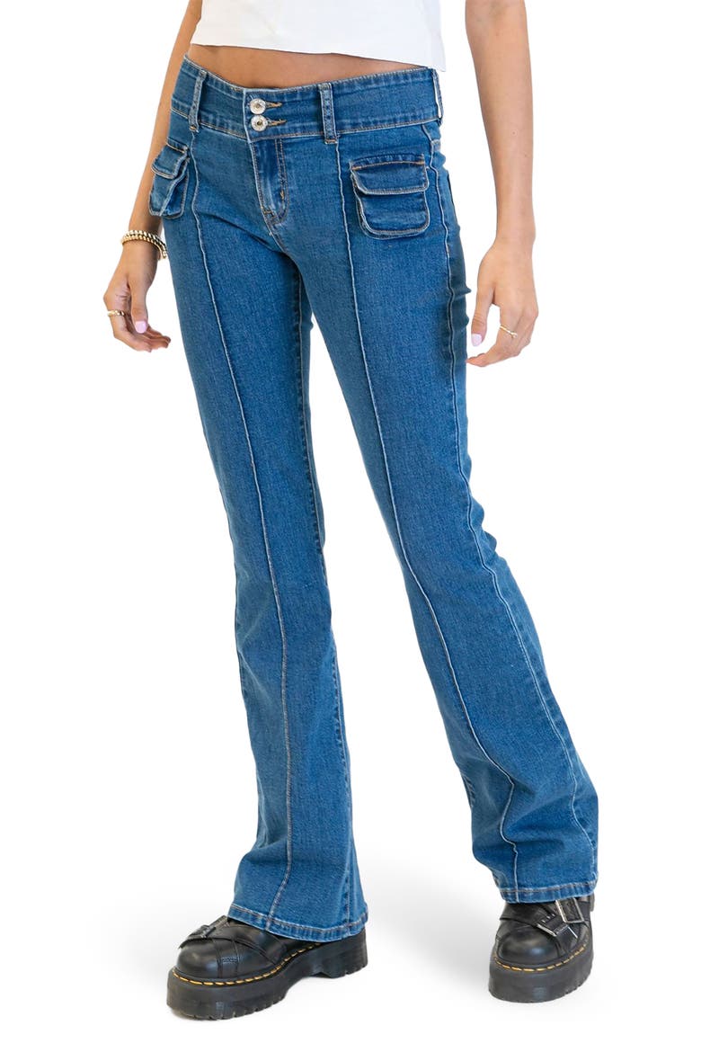 Harriot Flare Jeans, Main, color, BLUE