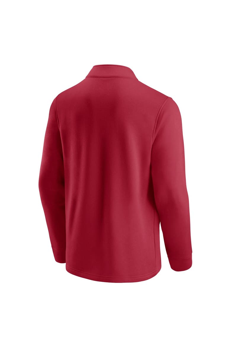 Men's Fanatics Branded Red/Black Atlanta Falcons Block Party Quarter-Zip Jacket, Alternate, color, Red