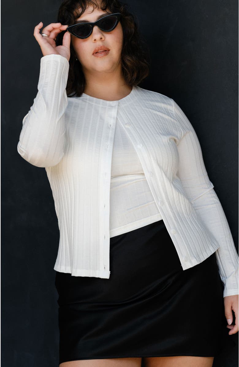 Whimsy + Row Coco Cardigan, Alternate, color, Cream