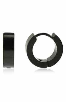 REBL Round Huggie Hoop Earrings