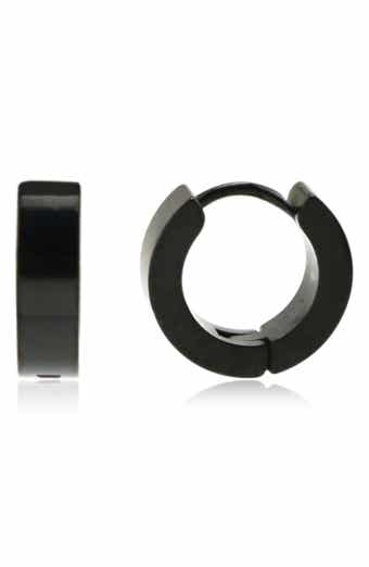 REBL Round Huggie Hoop Earrings