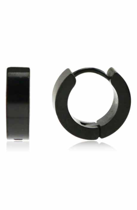 REBL Round Huggie Hoop Earrings