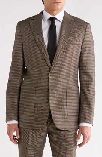 Tahari Slim Fit Check Blazer