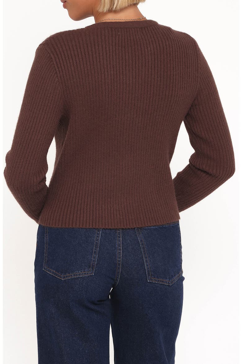 Circle Rib Cardigan, Alternate, color, CHOCOLATE