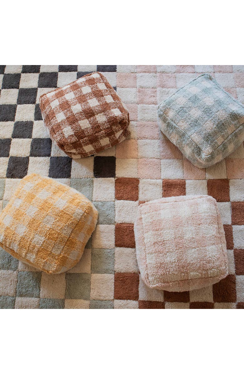 Lorena Canals Pouf Vichy, Alternate, color, Natural, Rose