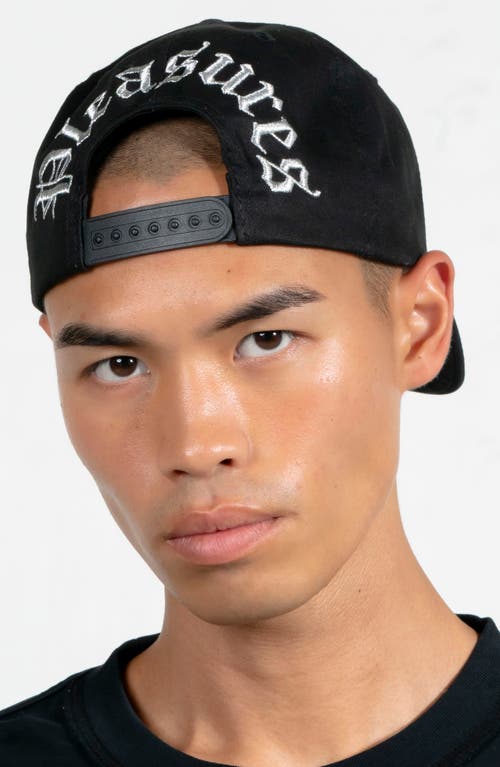 Pleasures Throwback Snapback Baseball Cap In Black