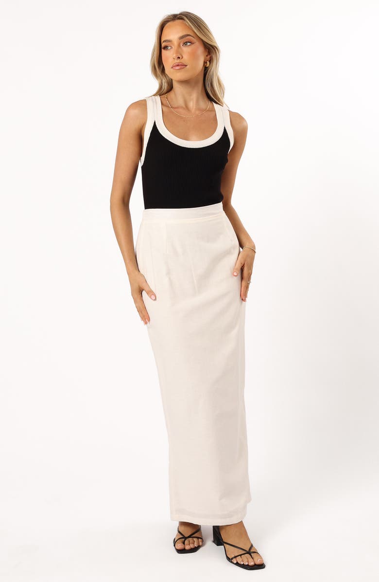 Petal & Pup Ellody Contrast Trim Rib Tank, Alternate, color, Black