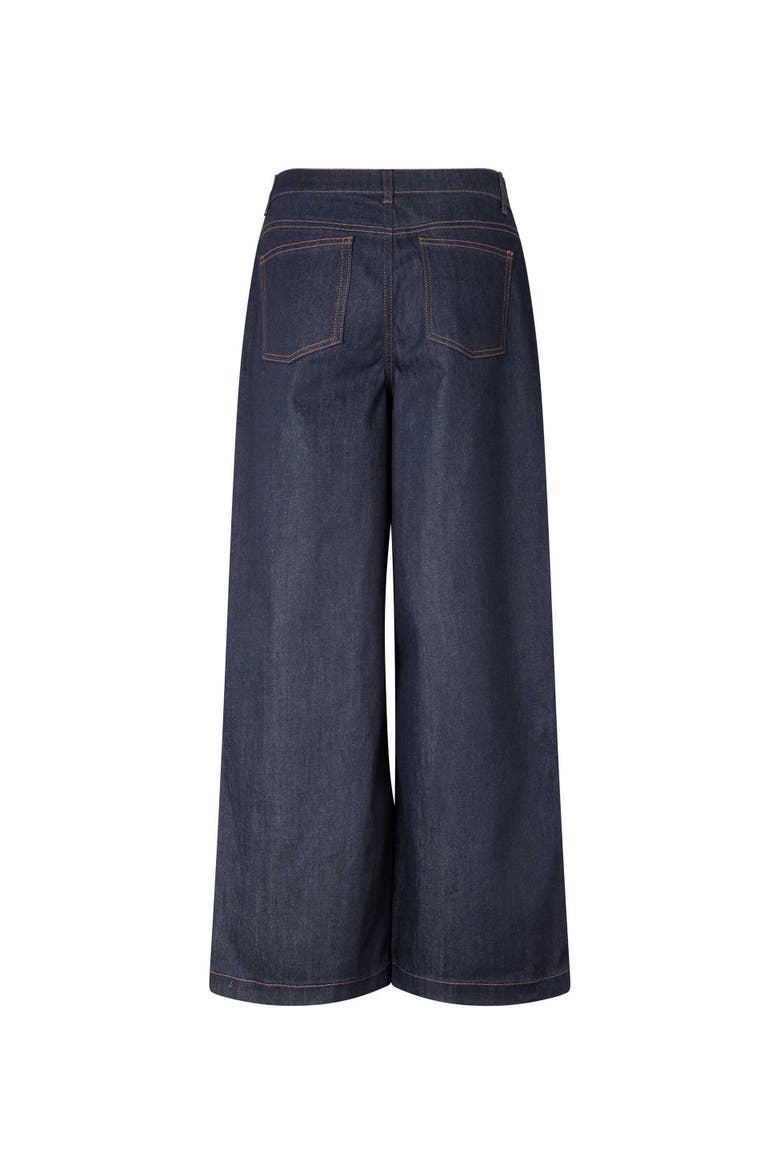 Wide Leg Button Fastening Jeans, Alternate, color, Dark Denim