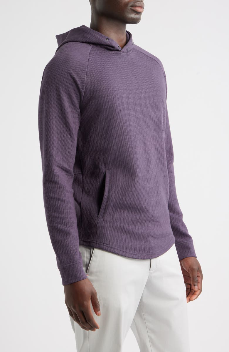 Swannies Luke Hooded Cotton Blend Performance Pullover, Alternate, color, Plum