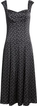 Chelsea28 Cap Sleeve Satin Midi Dress