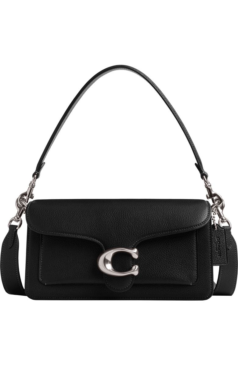 COACH Tabby 26 Leather Shoulder Bag, Main, color, Lh/ Black