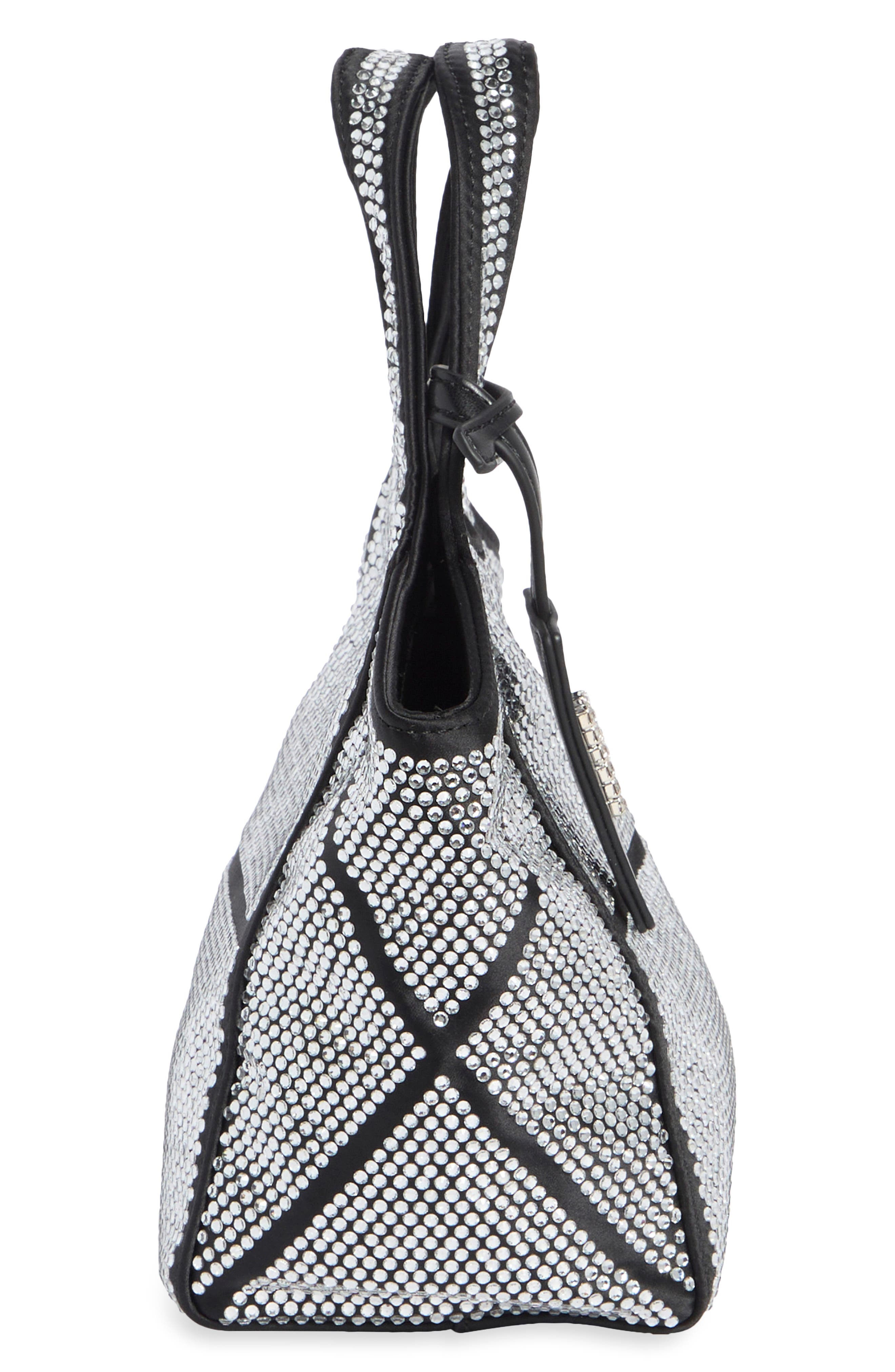 Eliana Crystal Mini Tote Bag, Alternate, color, ANTHRACITE