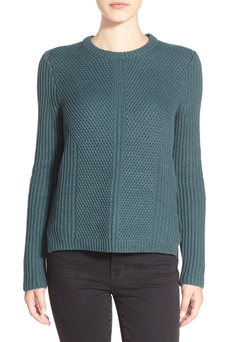 'Holcomb' Texture Sweater, Main, color, HEATHER SPRUCE
