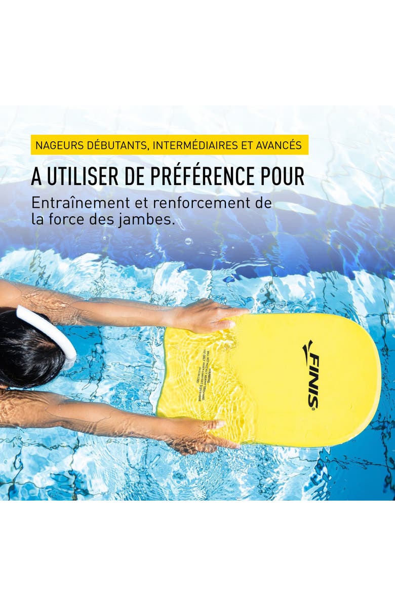 FINIS Foam Kickboard for Swim Training Builds Leg Strength Soft EVA Foam Comfortable Grip, Alternate, color, Yellow