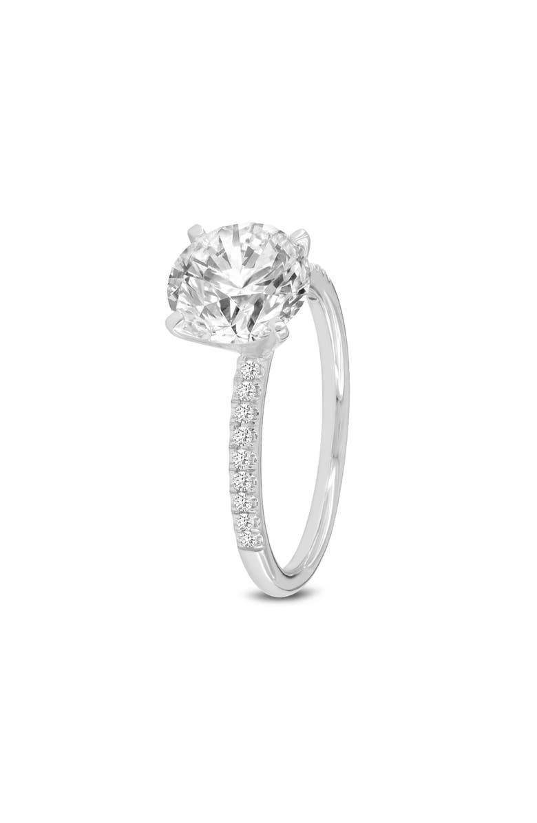 LuvMyJewelry Mila 14K White Gold Round Cut Lab Grown Diamond Classic Engagement Ring - 2.6 Ct, Alternate, color, 14K White Gold