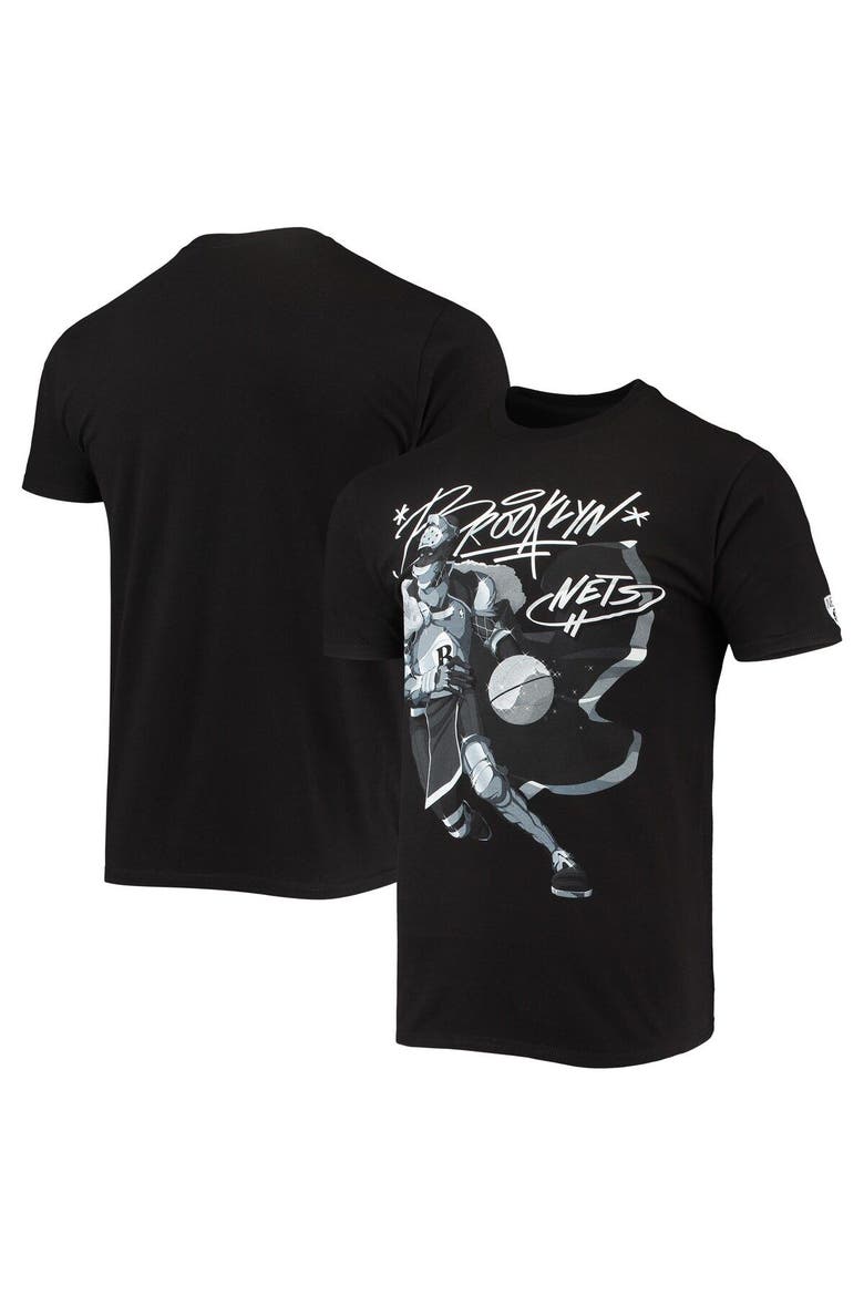 Men's NBA x McFlyy Black Brooklyn Nets Identify Artist Series T-Shirt, Main, color, Black