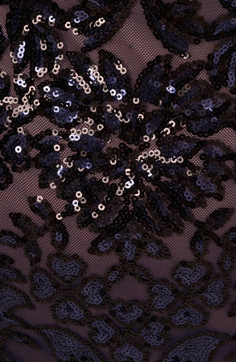 Adrianna Papell Sequin V-Neck Sheath Cocktail Dress, Alternate, color, 