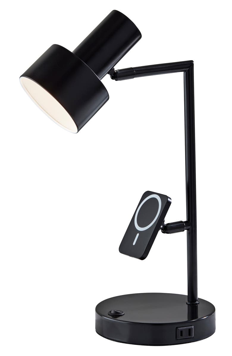 ADESSO LIGHTING Rowe Supercharger LED Desk Lamp, Main, color, Black