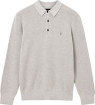 AllSaints Waffle Knit Polo