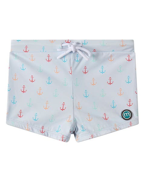 Kids' Anchor-Print Chlorine-Resistant Swim Shortie