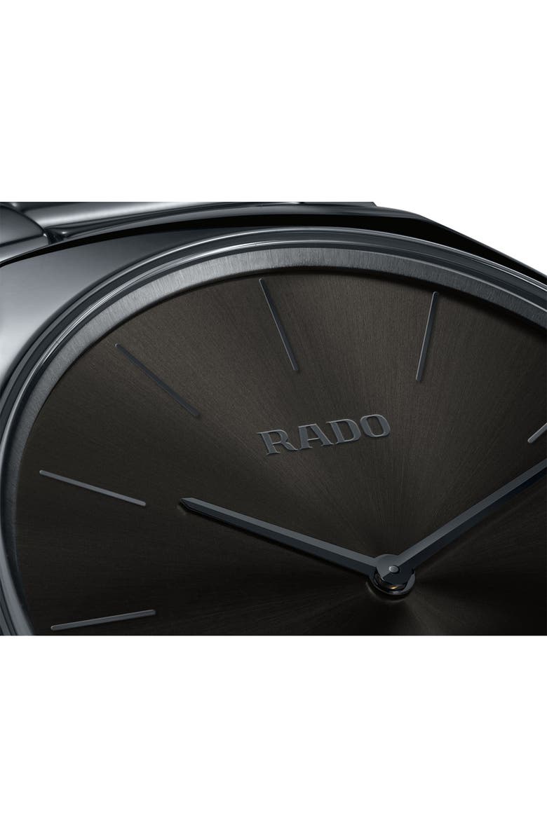 RADO True Thinline Ceramic Bracelet Watch, 39mm, Alternate, color, 