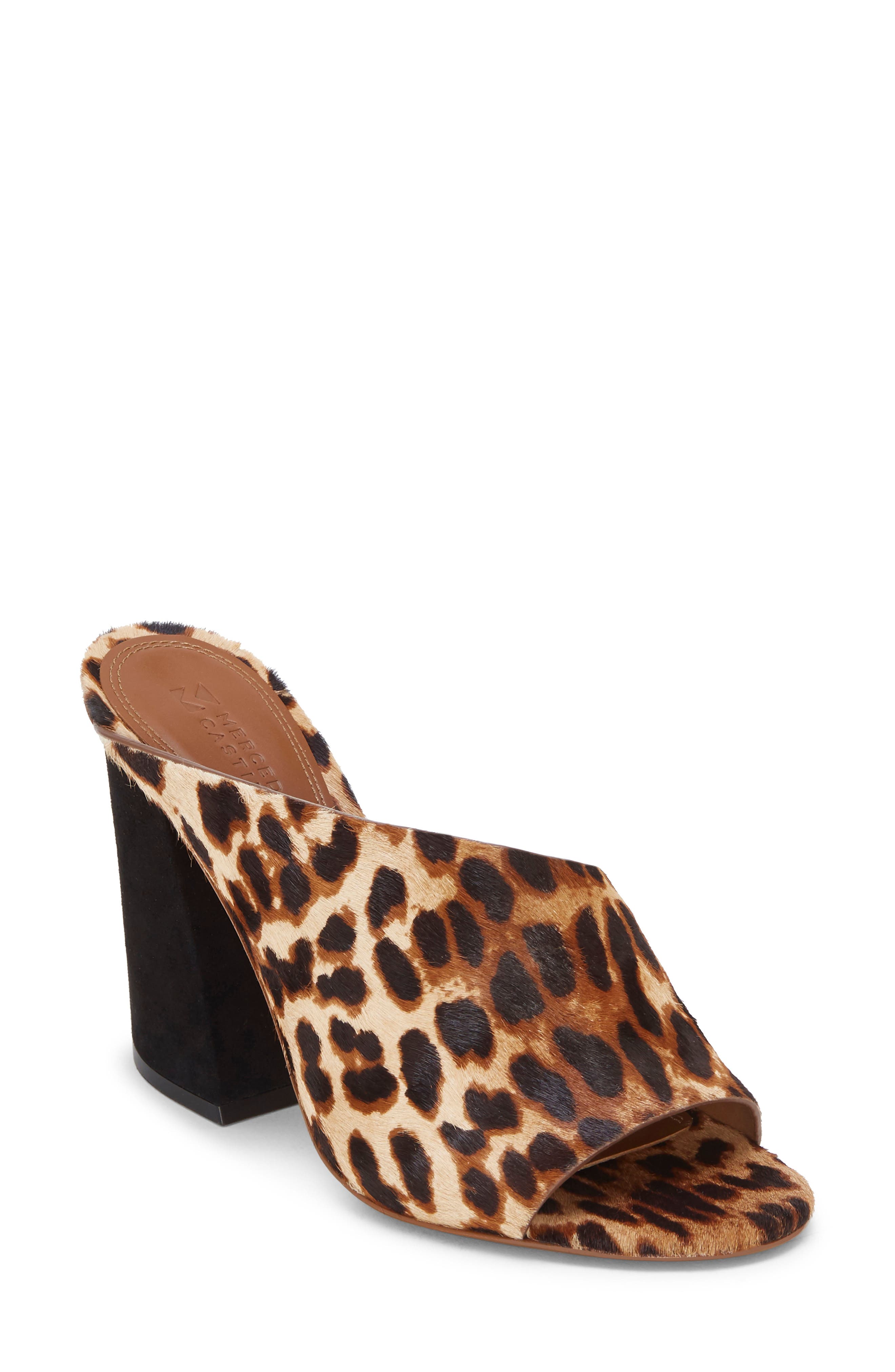 Izar Genuine Calf Hair Mule, Main, color, LEOPARD CALF HAIR