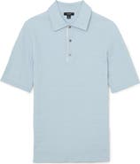 Reiss Era Basket Weave Knit Polo Sweater