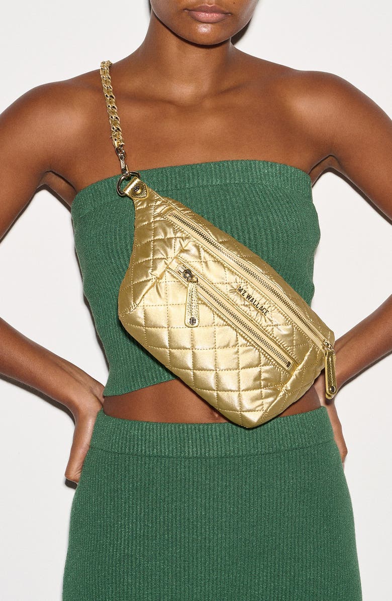 MZ Wallace Small Crosby Quilted Nylon Convertible Sling Bag, Alternate, color,