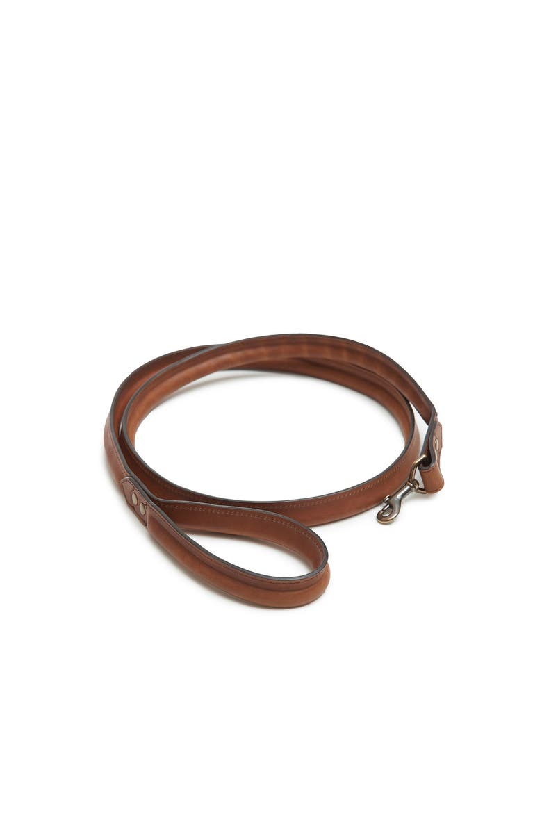 Hadley Leather Dog Leash, Alternate, color, Espresso