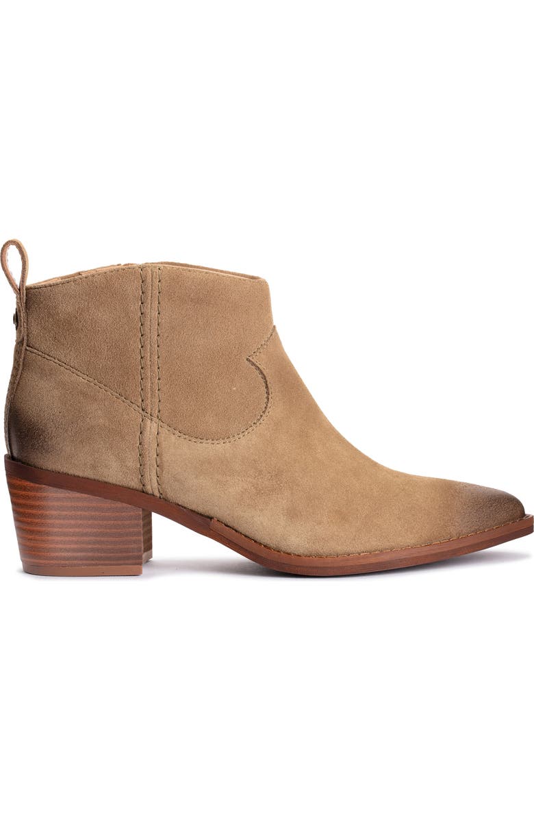 Clarks<sup>®</sup> Morzine Sky Pointed Toe Bootie, Alternate, color, Dark Sand Suede