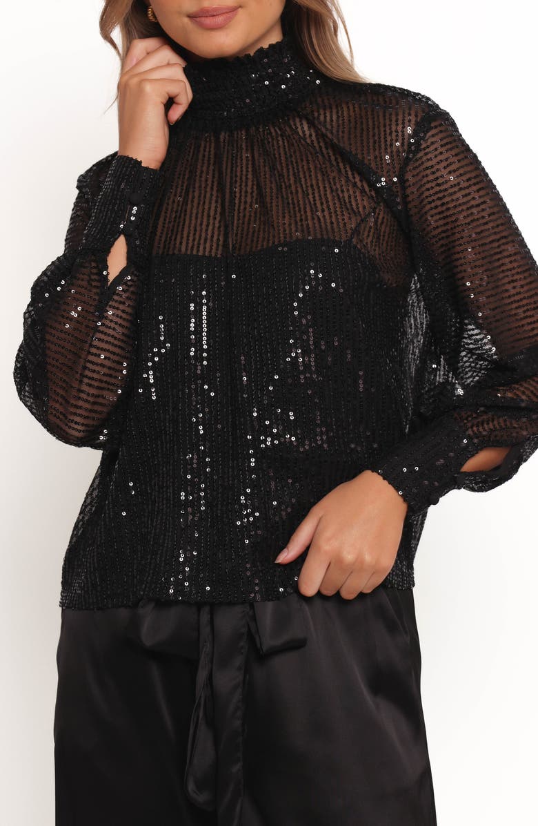 Petal & Pup Staysa Sequin Top, Alternate, color, Black