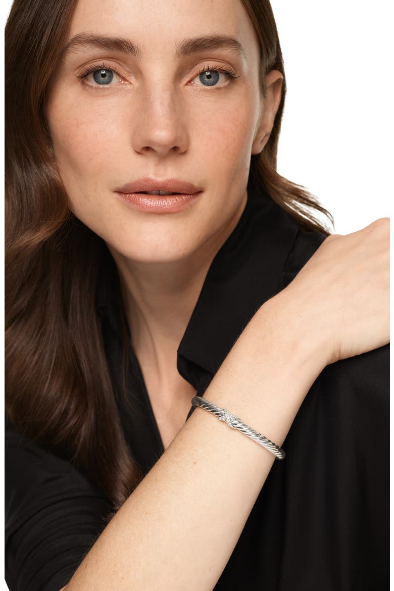 Cable Flex X Bracelet, Alternate, color, SILVER PAVE
