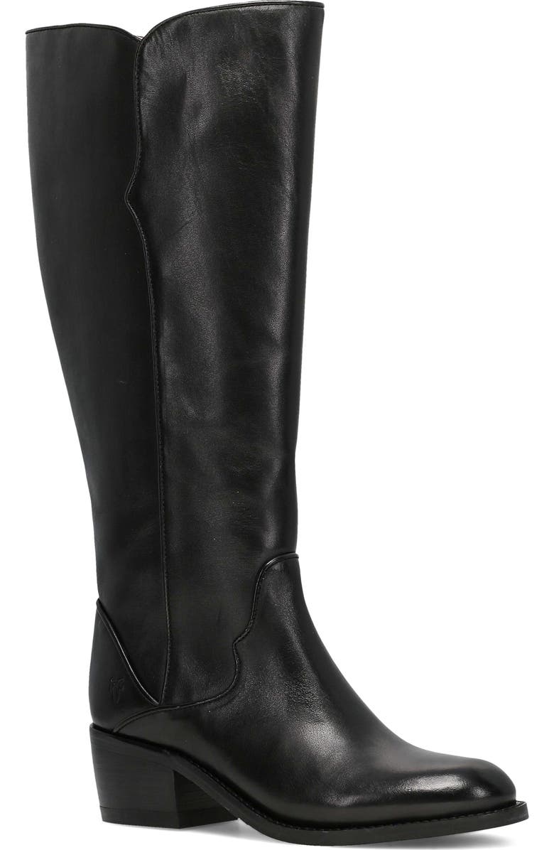 Frye Carson 2 Piping Knee High Boot, Main, color, Black