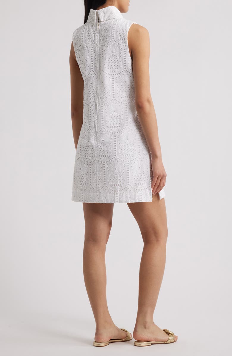 Lilly Pulitzer<sup>®</sup> Zander Cotton Eyelet Romper, Alternate, color, Resort White Pineapple Tile